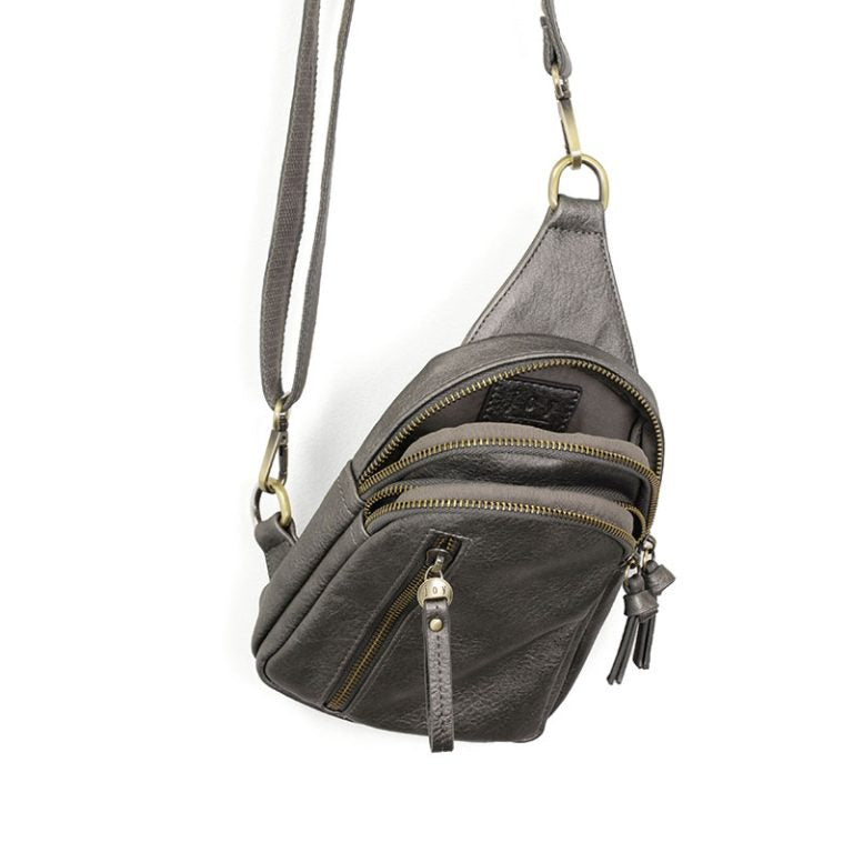 Skyler Sling Bag Metallic Dark Chrome
