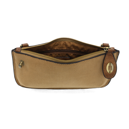 Camel Corduroy Mini Crossbody