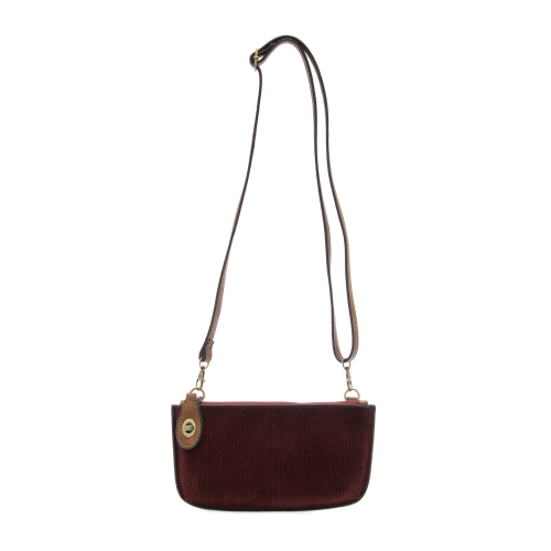 Wine Corduroy Mini Crossbody