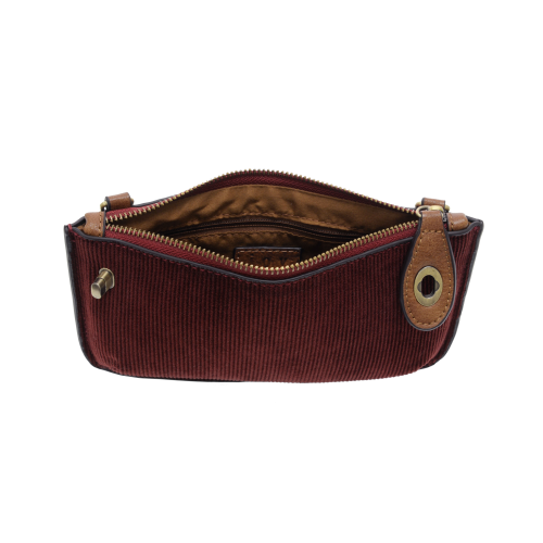 Wine Corduroy Mini Crossbody