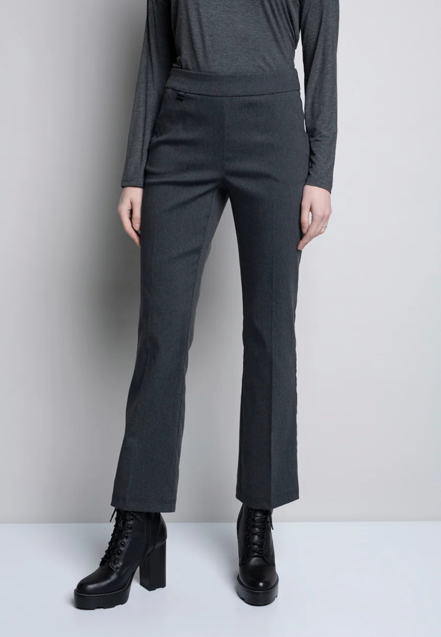 Straight Leg Full-Length Pants Heather Charcoal