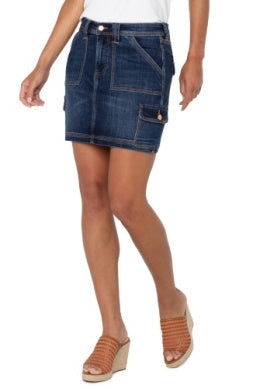 Triple Needle Cargo Skirt