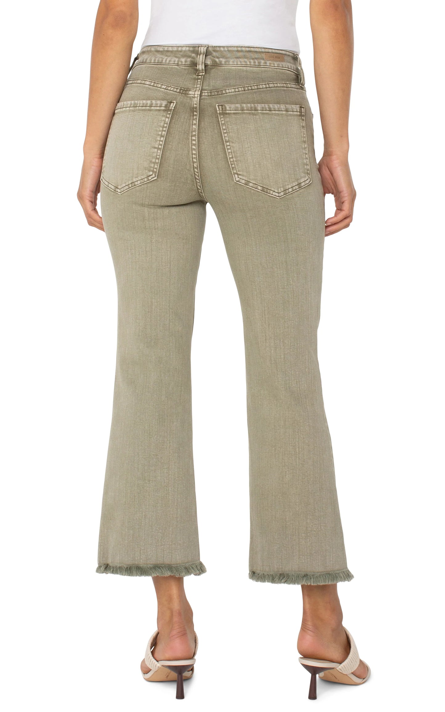 Hannah Crop Flare With Fray Hem