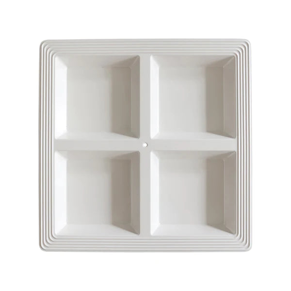 nora fleming pinstripes melamine sectional server