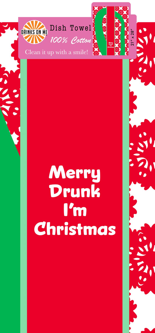 Dish Towel CHRISTMAS Merry Drunk