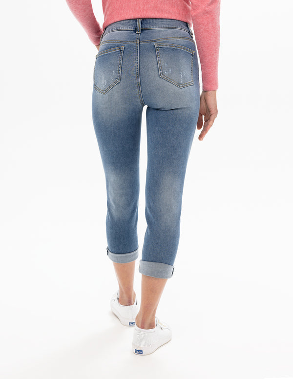 Stretch Denim Slim Leg with Embellishment