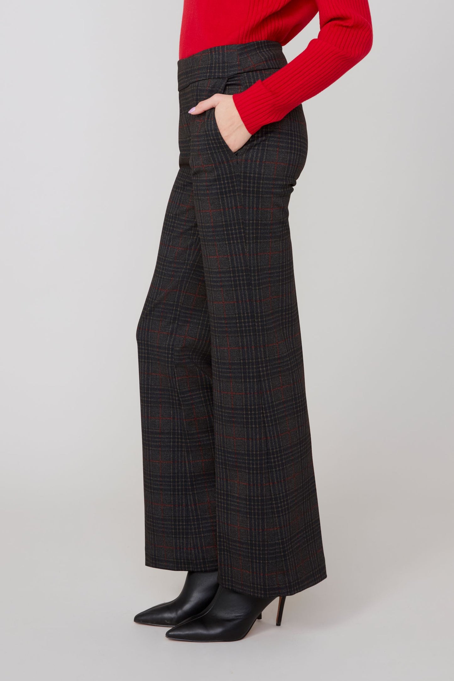 Midnight Plaid Flare Pant