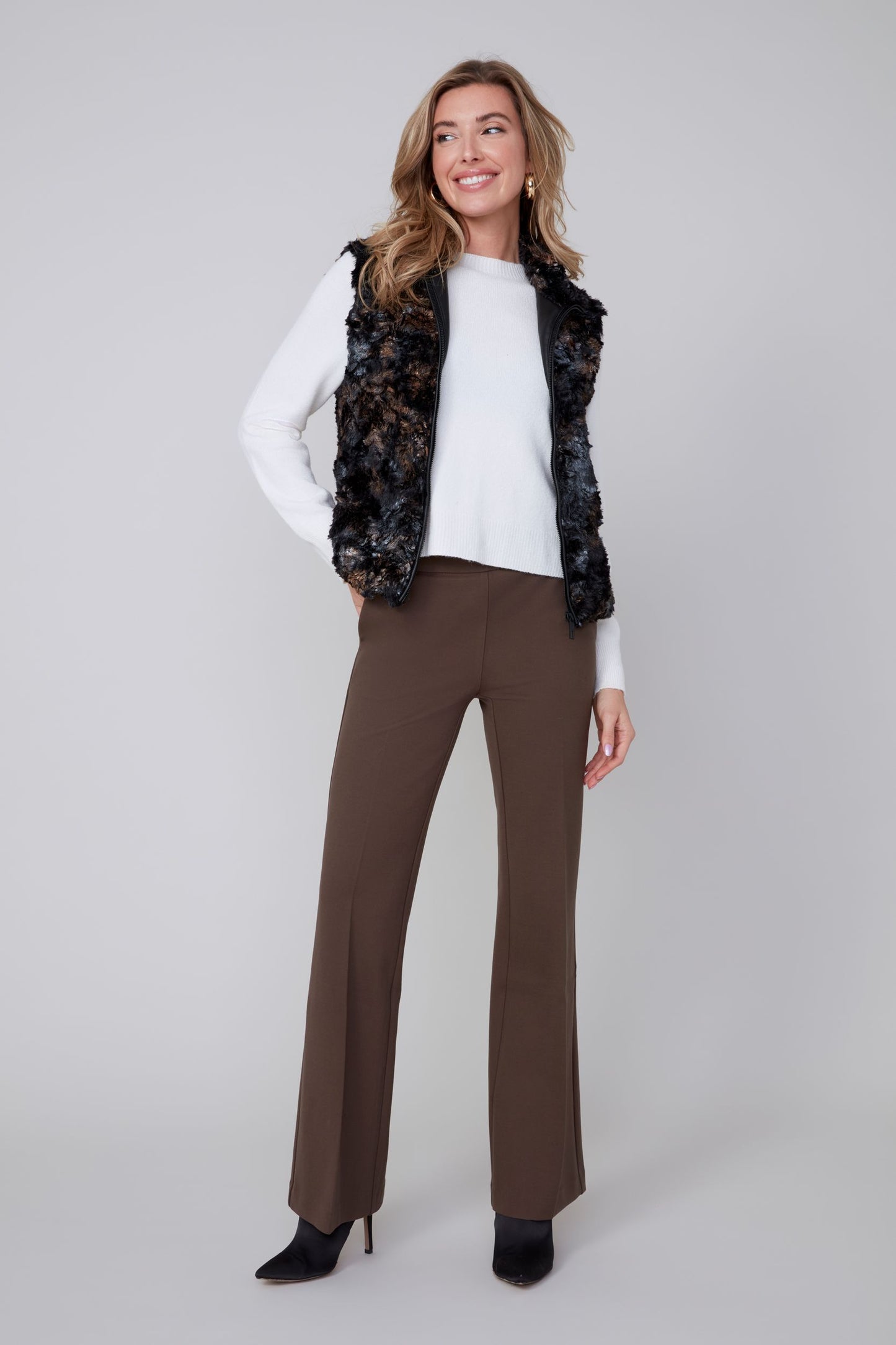 Foiled Vegan Fur Vest