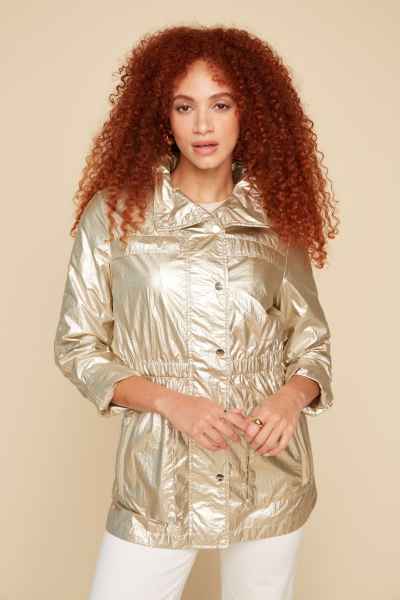 Long Sleeve Hooded Jacket - GOLD