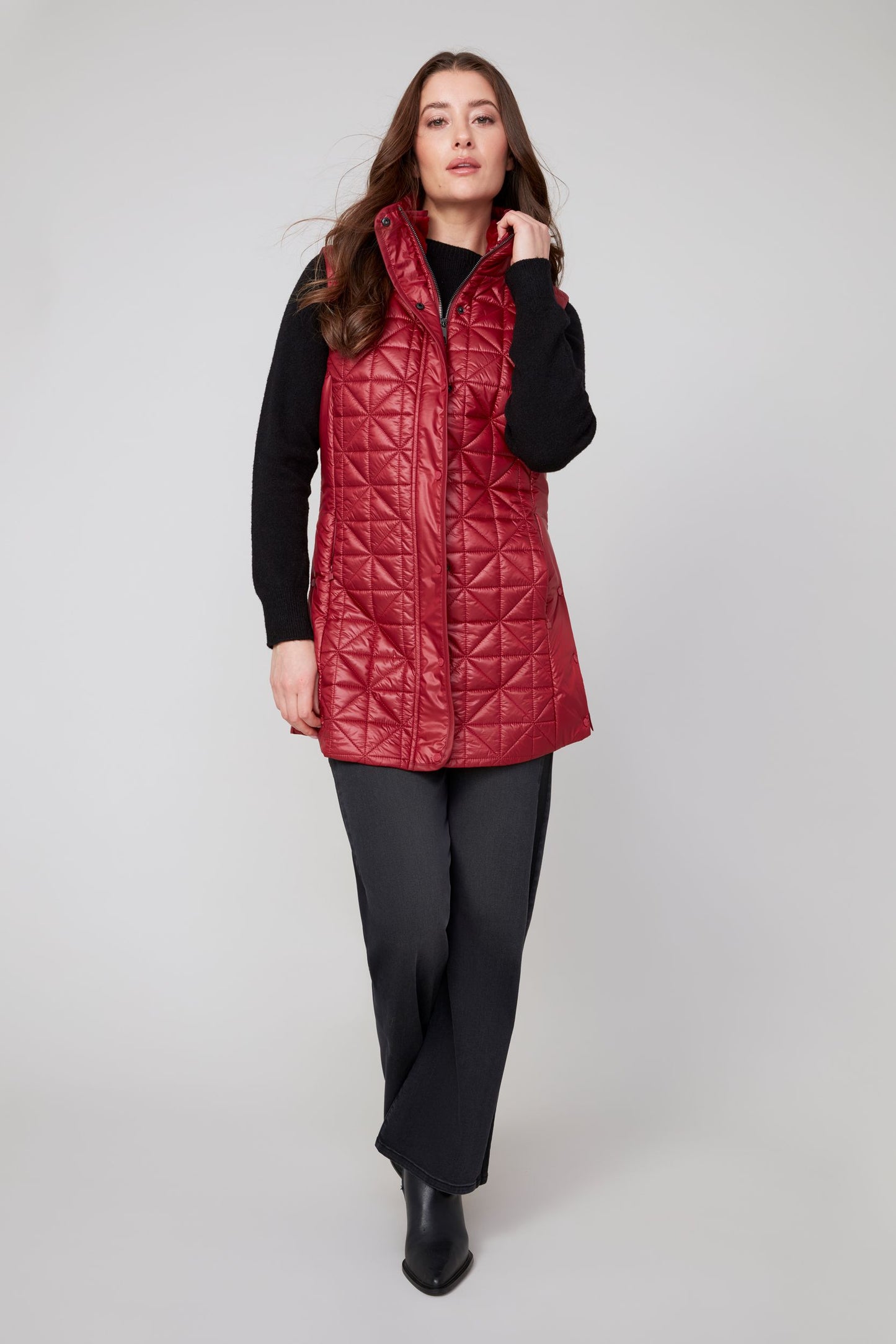 Quilted Longline Vest