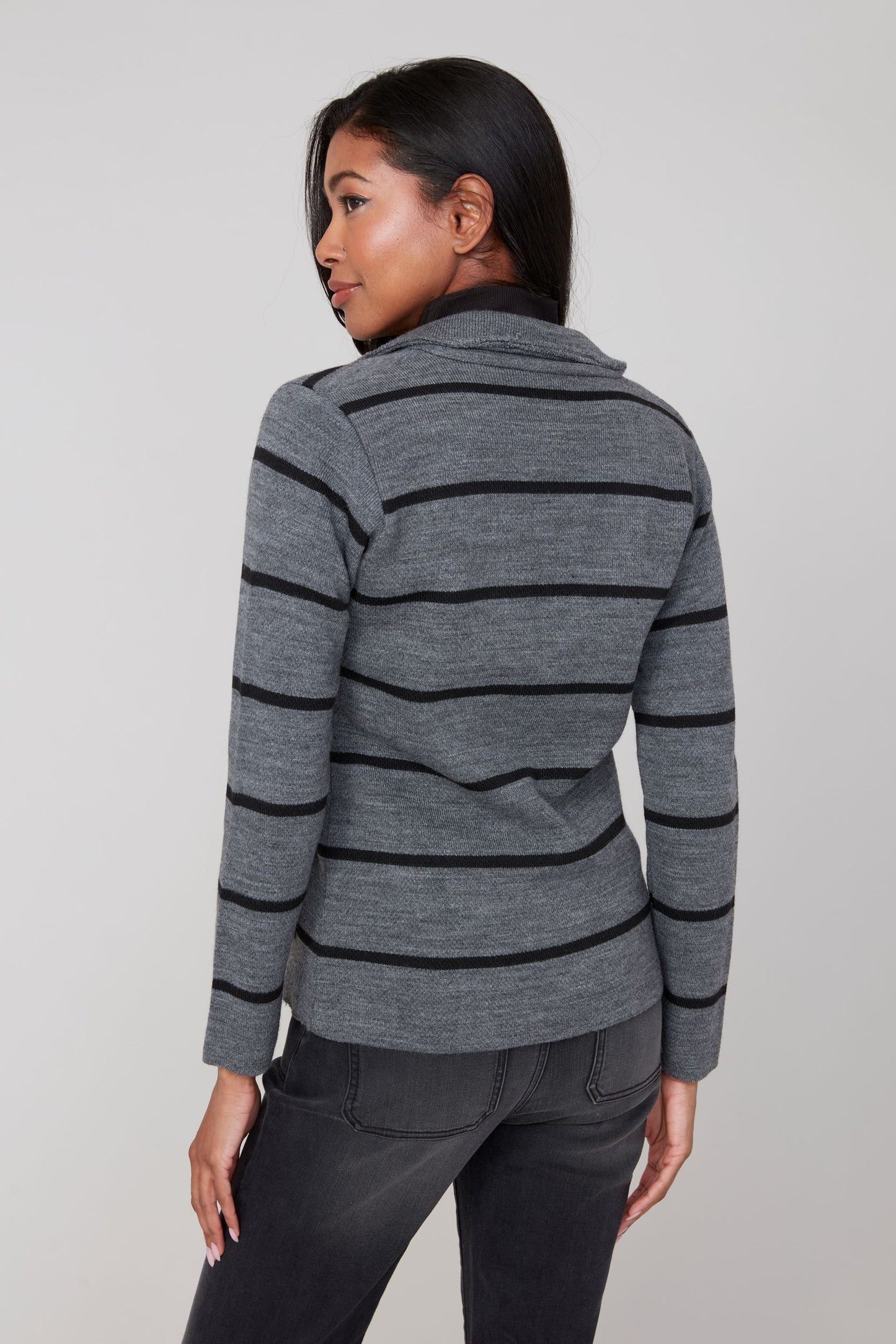 Striped Knit Blazer