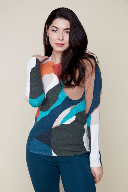 Multi Colored Soft Yarn Sweater