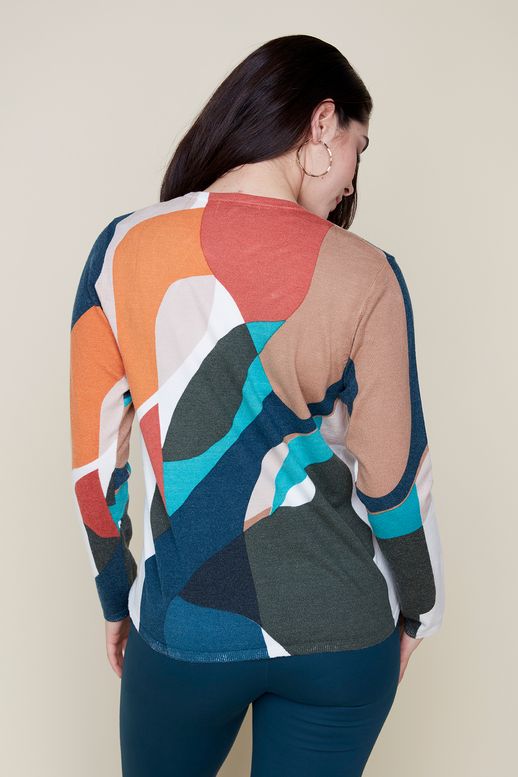 Multi Colored Soft Yarn Sweater
