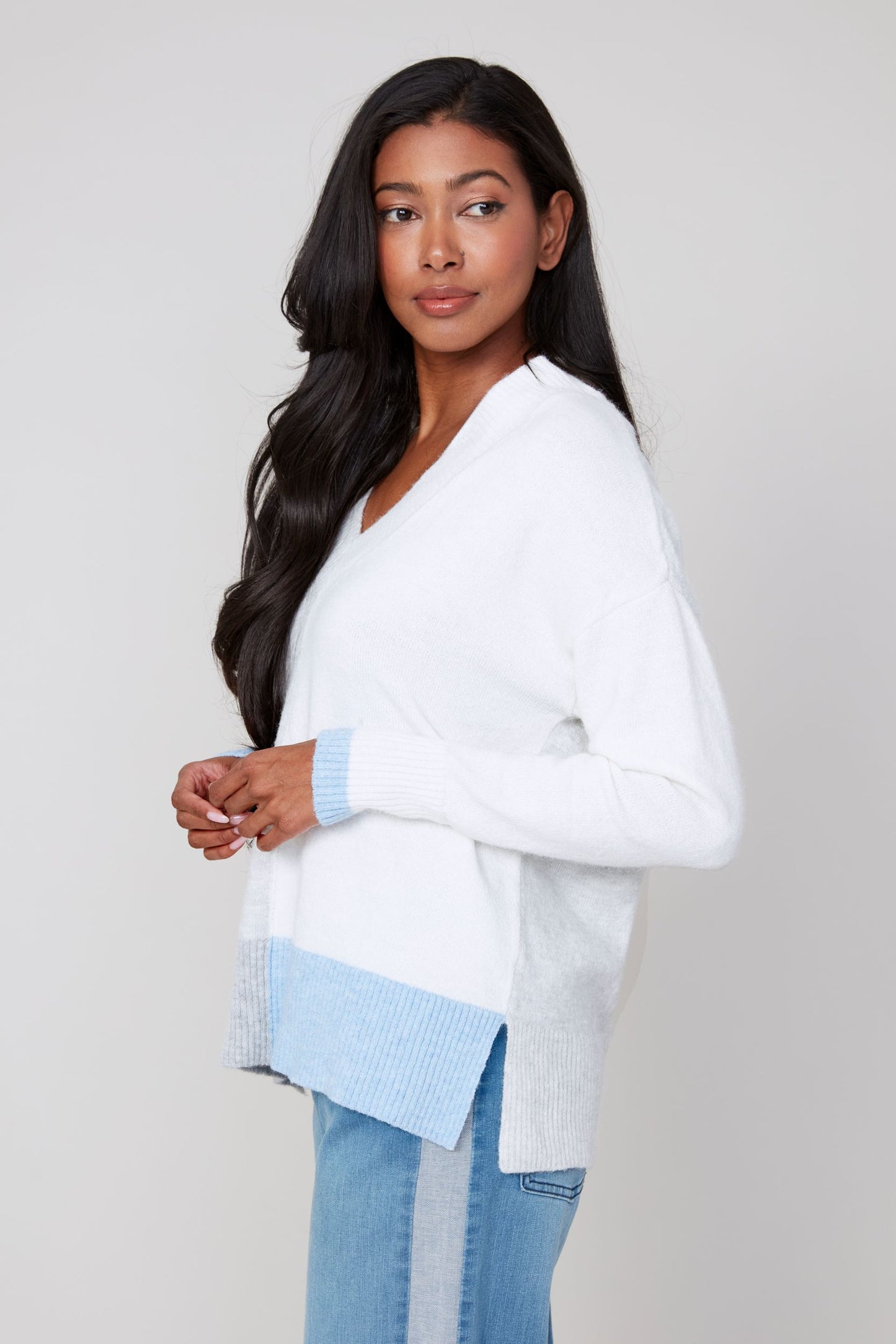 Cashmere Like Vneck Sweater