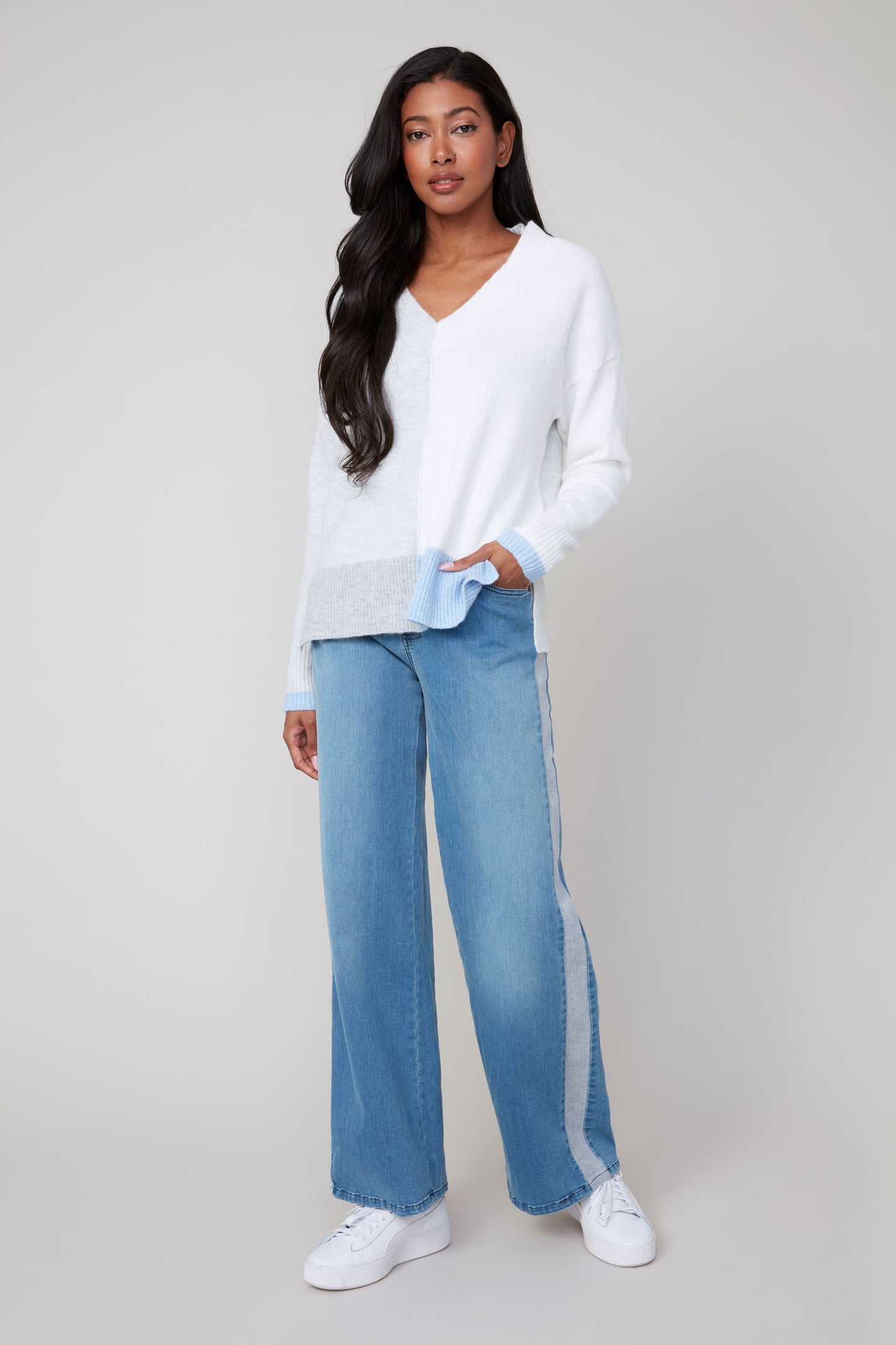 Cashmere Like Vneck Sweater