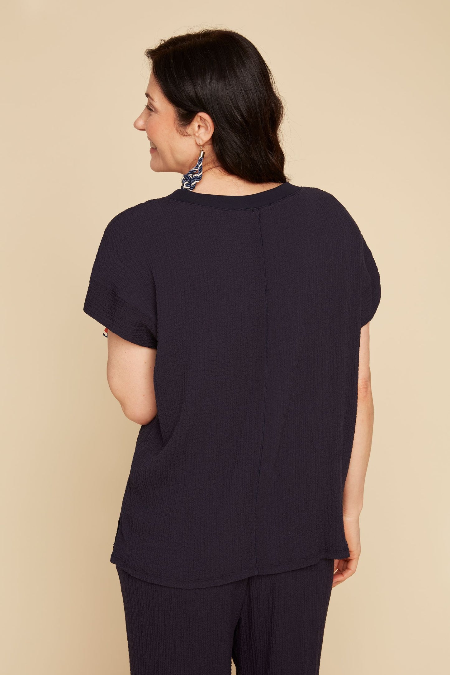 Crinkle Knit Top
