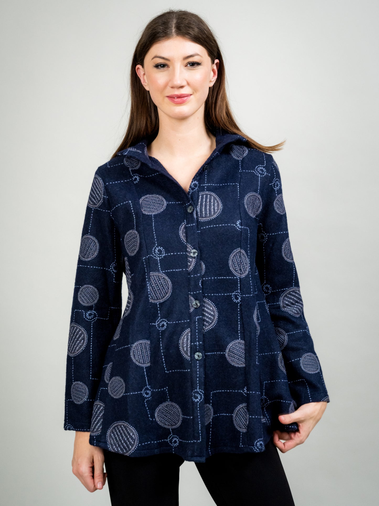 A-Line Jacket with Wire Collar