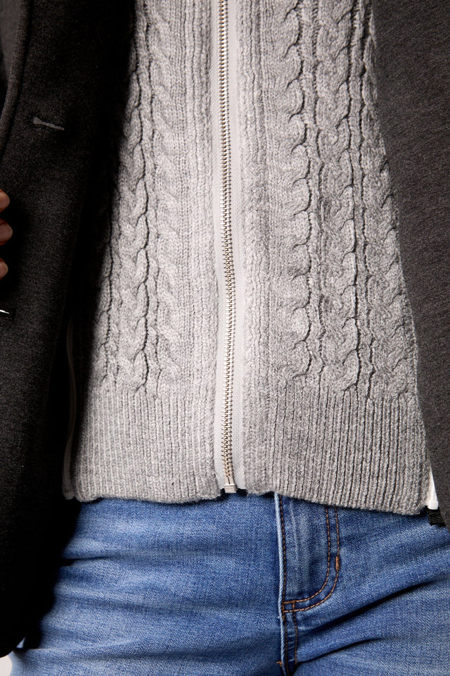 Toasty Cable Knit Blazer