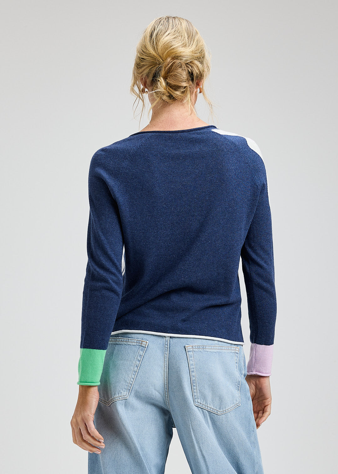 Abstract Floral Knit Sweater