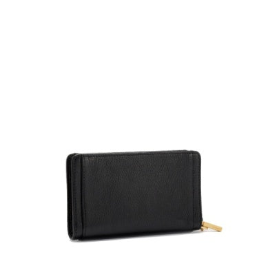 Bryant Wallet Black/Brushed Gold Red Zip