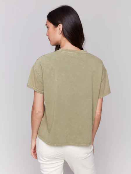 Loose Fit Graphic T-Shirt - Celadon
