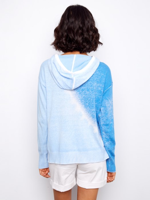 Reverse Print Hoodie Sweater Cloud