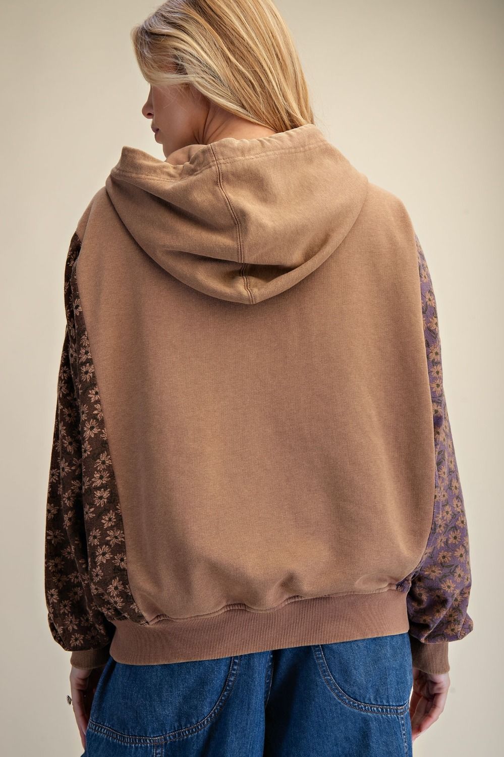 Mocha Mixed Print Mineral Wash