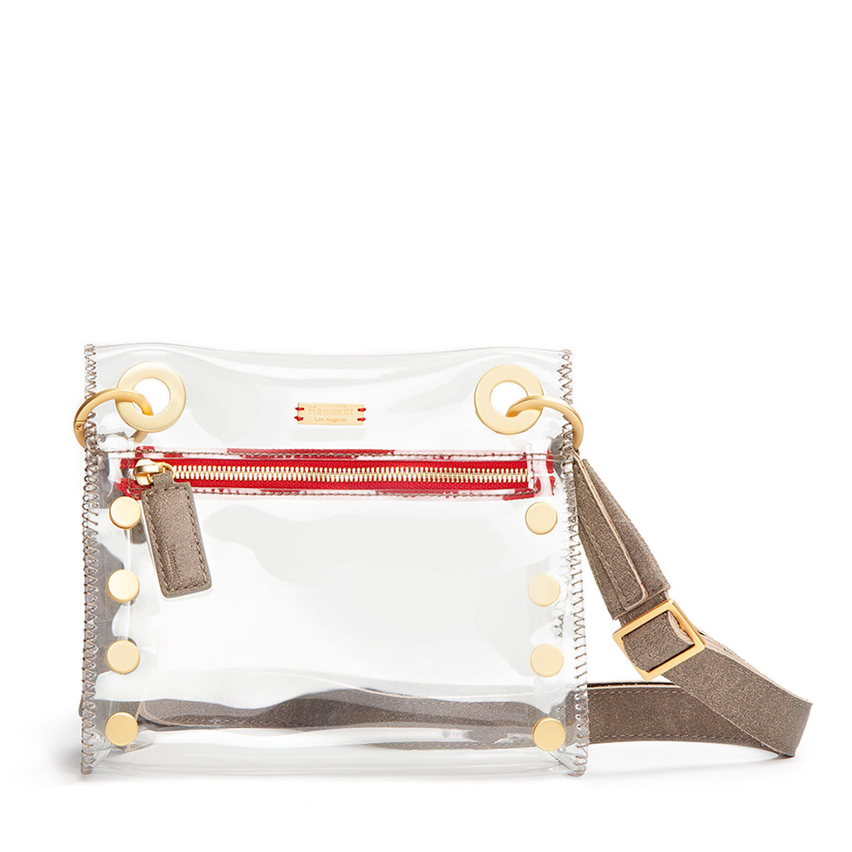 TONY SML Clear Pewter/Red Zip