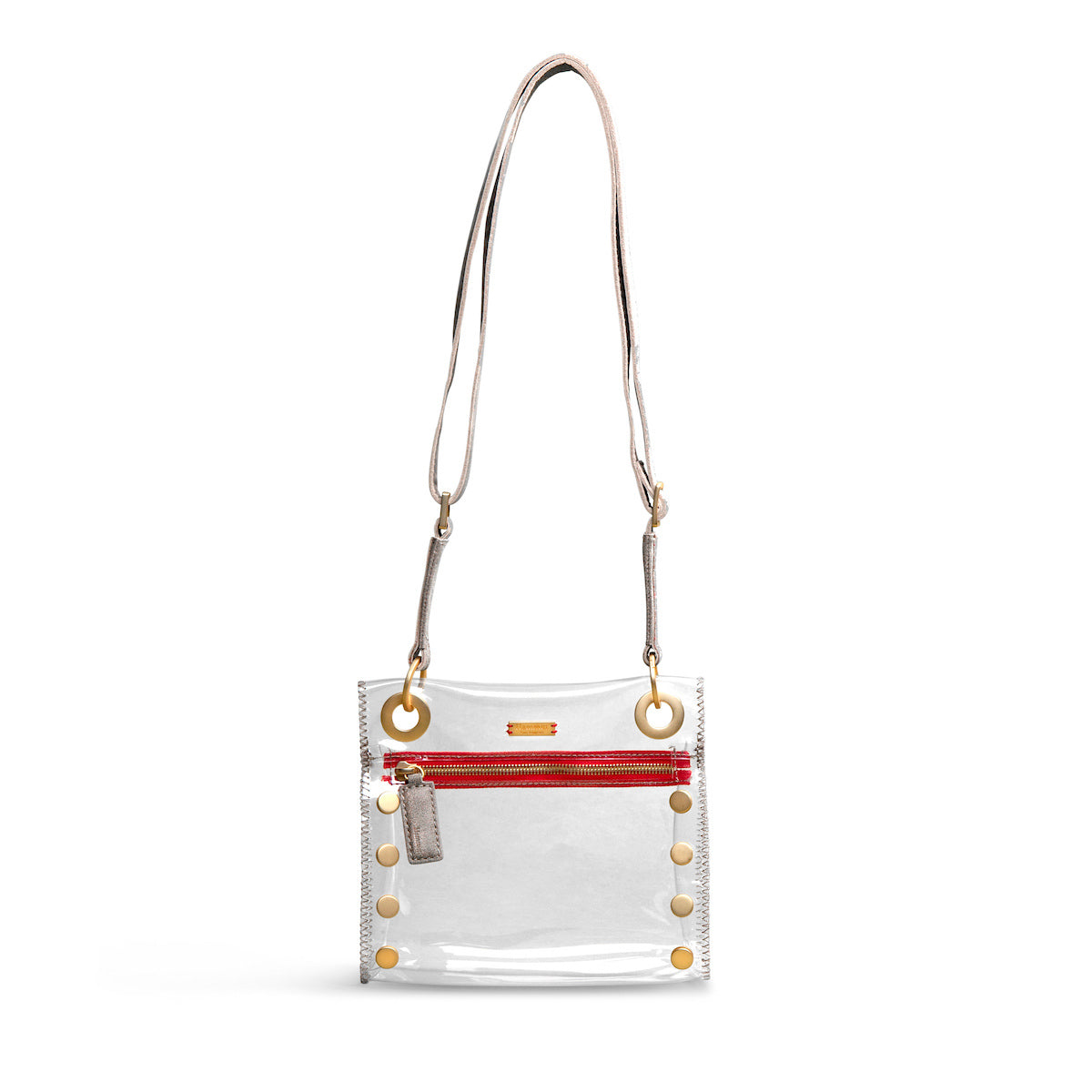 TONY SML Clear Pewter/Red Zip