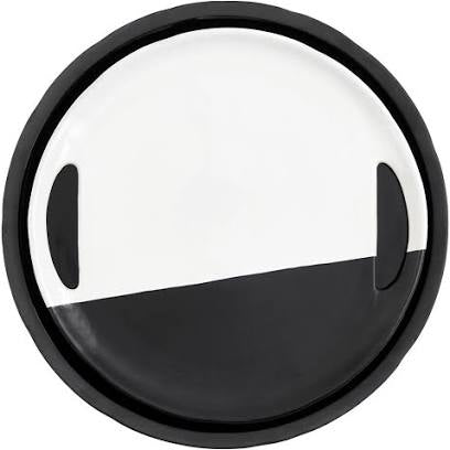 Black and White Nesting Stoneware Platters