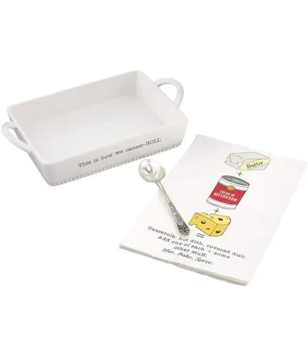 Casserole Baking Dish and Towel