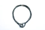 Short interlocking silver and black necklace