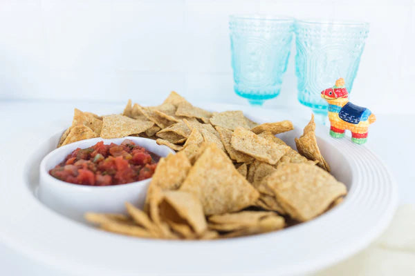nora fleming pinstripes melamine chip and dip