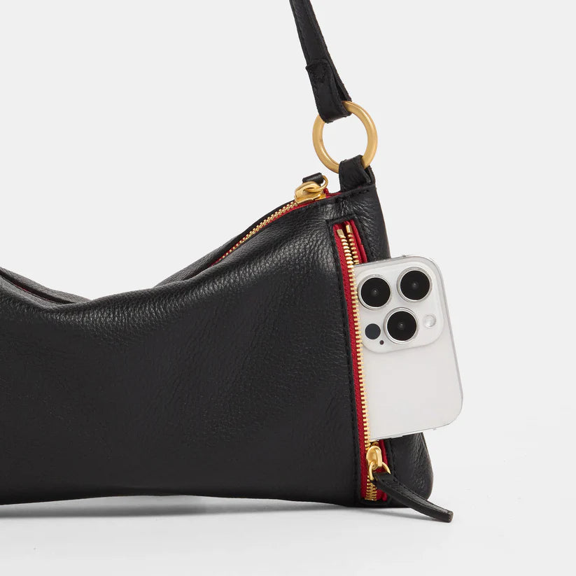 Kyle Black/Brushed Gold Red Zip