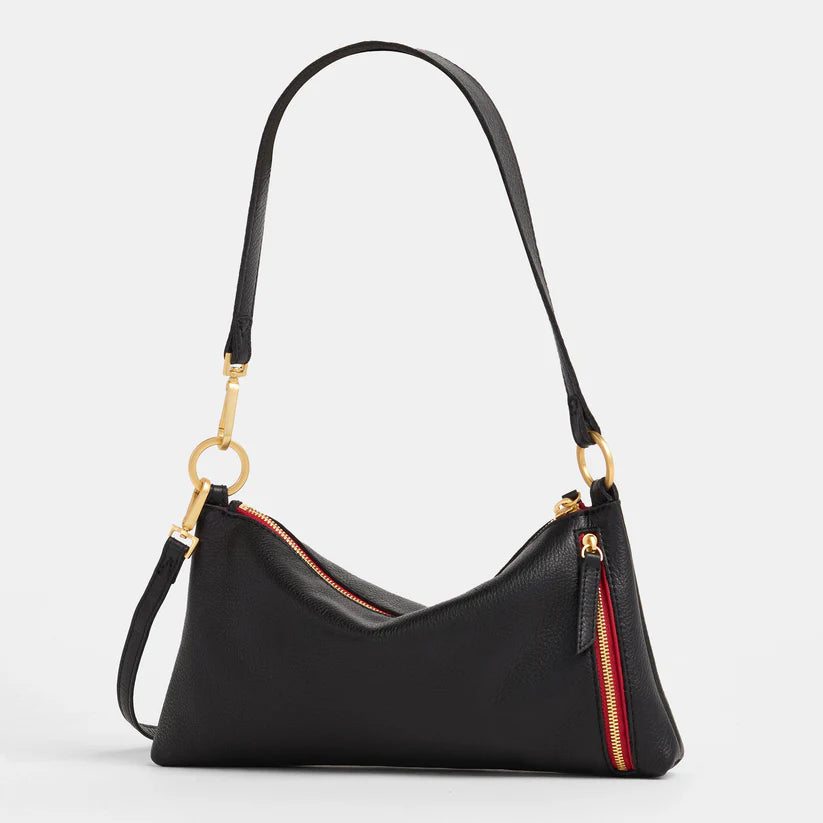 Kyle Black/Brushed Gold Red Zip