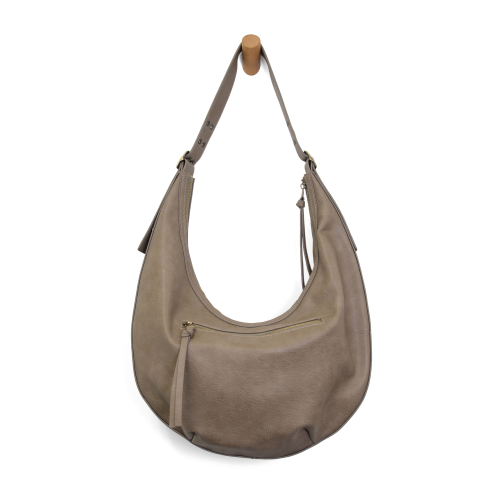 Taupe Grey Nadia Buckle Large Hobo
