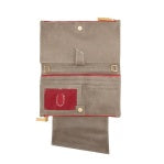 Levy Pewter/Brushed Gold Red Zip