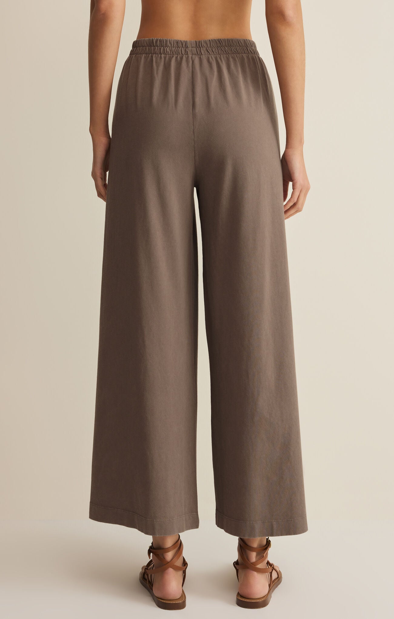 Scout Jersey Crop Flare Pant- Taupe