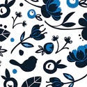 nora fleming cocktail napkins blue jay