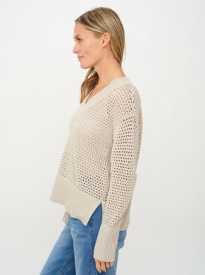 Cameron/Crochet V-Neck Sweater