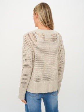 Cameron/Crochet V-Neck Sweater