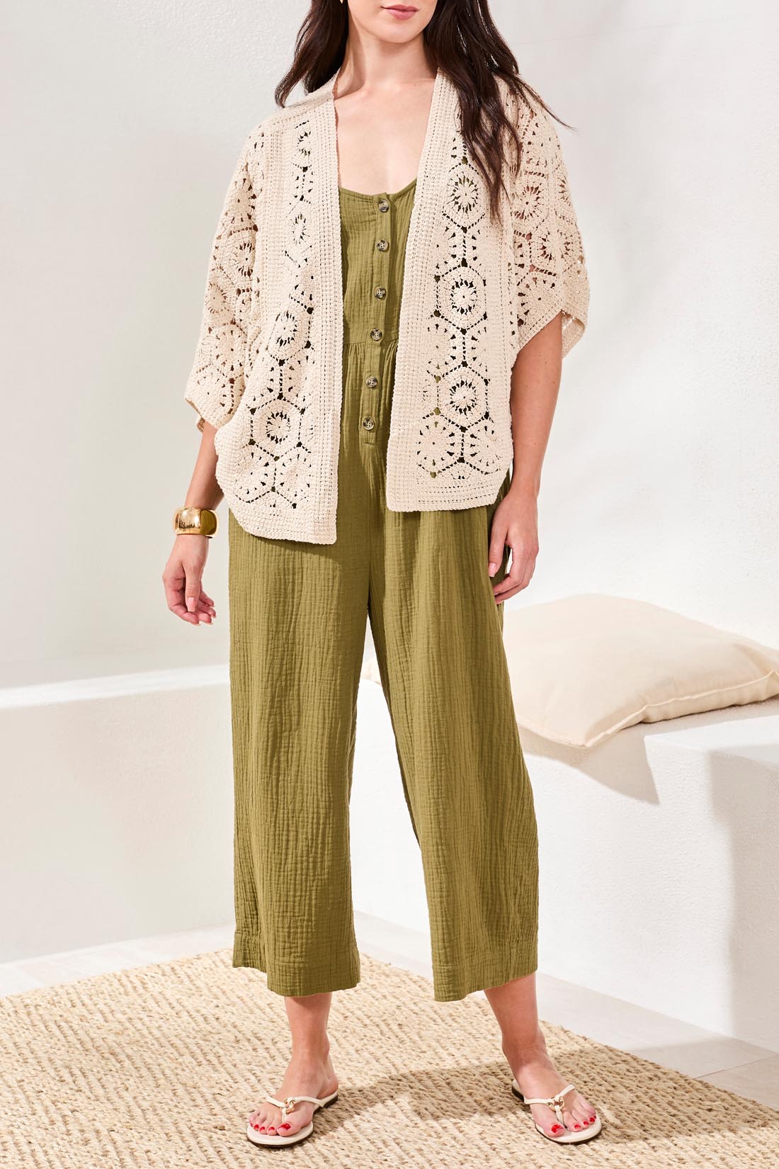 Sunlit Lace Crochet Cardigan