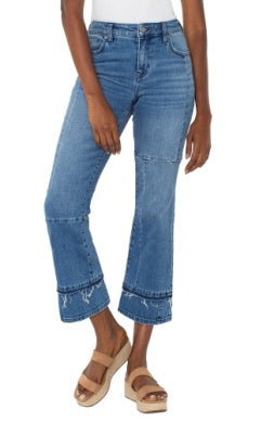 Hannah Crop Flare With Multi Seam Details