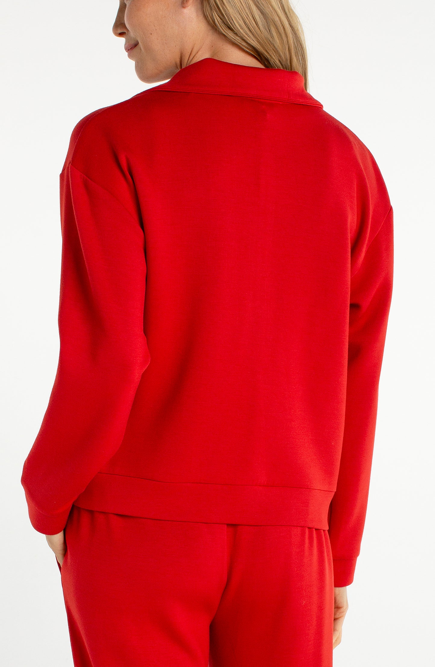 Half Zip Popover Long Sleeve Top