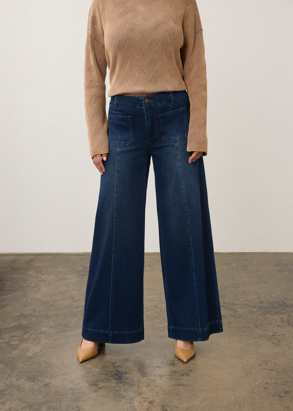 Wide Leg Denim, Dark Wash