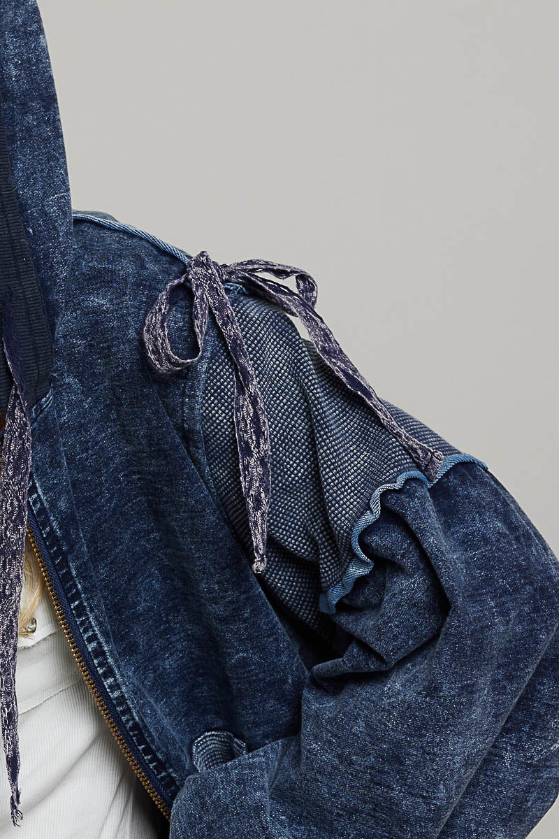 Indigo French Terry Knit Jacket