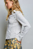 Sand Button Front Blouse