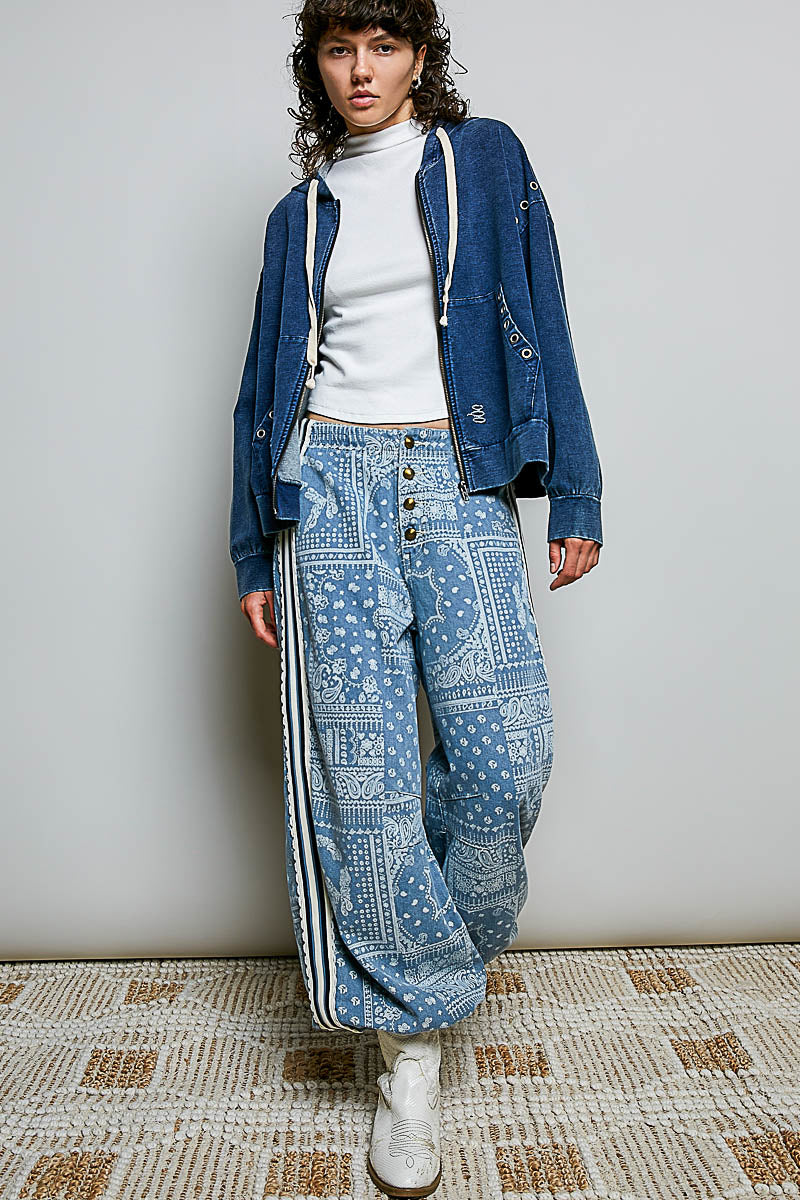 Distressed Indigo Hoodie