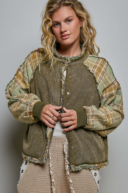 Patchwork Plaid Jacket
