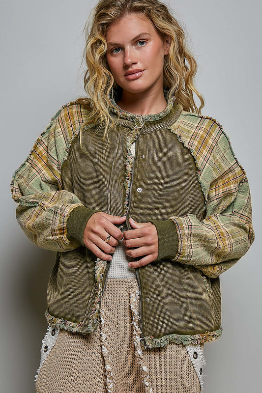 Patchwork Plaid Jacket